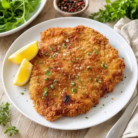 Escalope de poulet panée